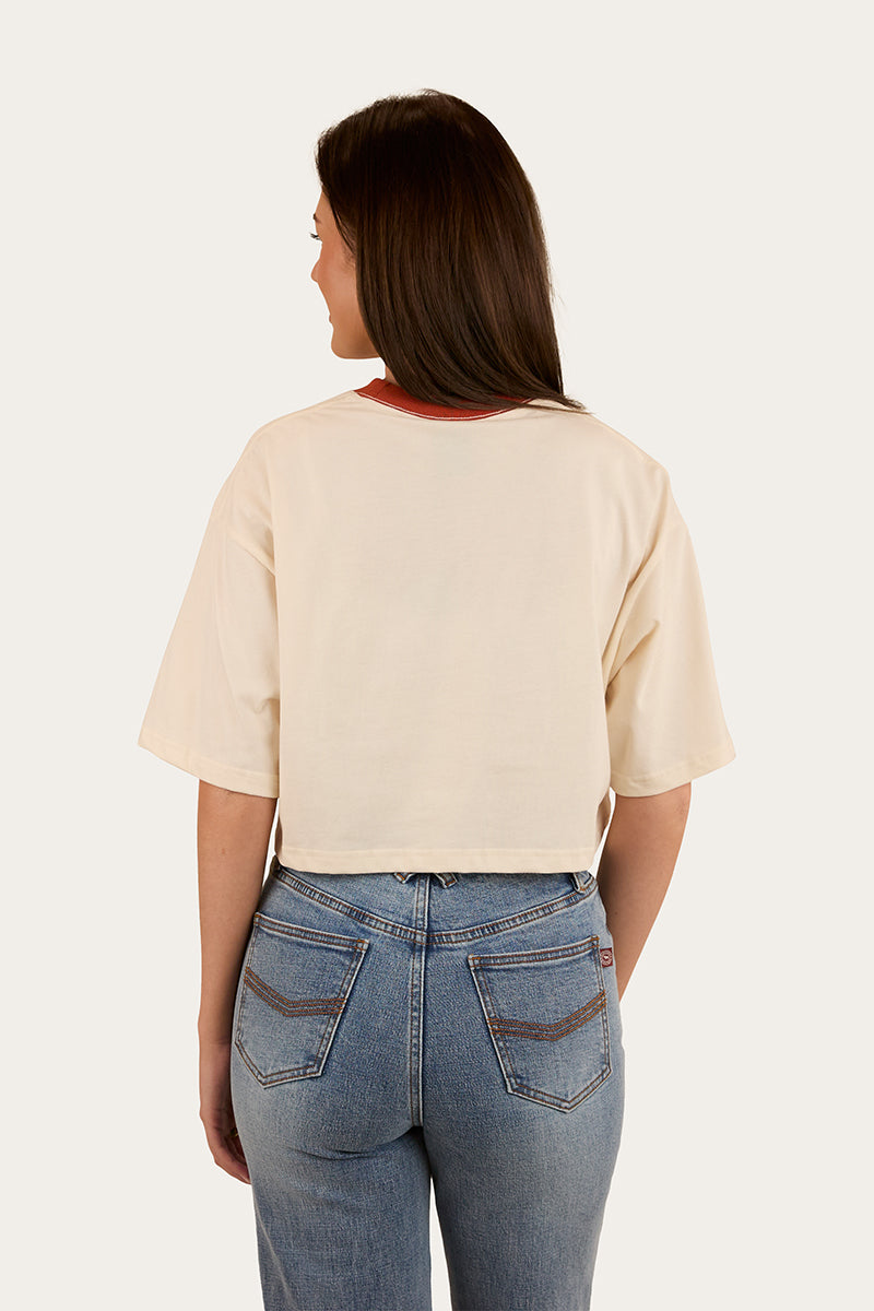 Feeling Lucky Cropped Oversized T-Shirt - Off White