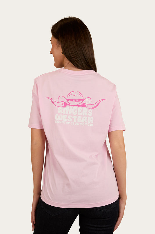 Country Club Womens Loose Fit T-Shirt - Ballet Pink