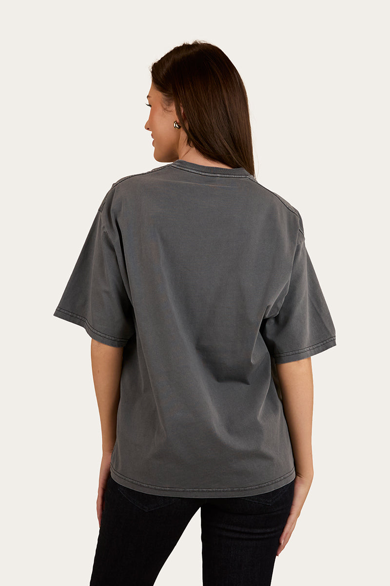 Lady Luck Womens Oversized T-Shirt - Washed Black