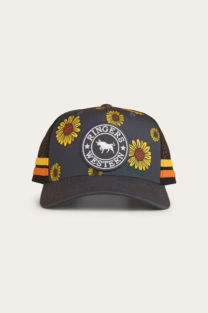 Sunflowers Kids Trucker Cap - Black / Multi