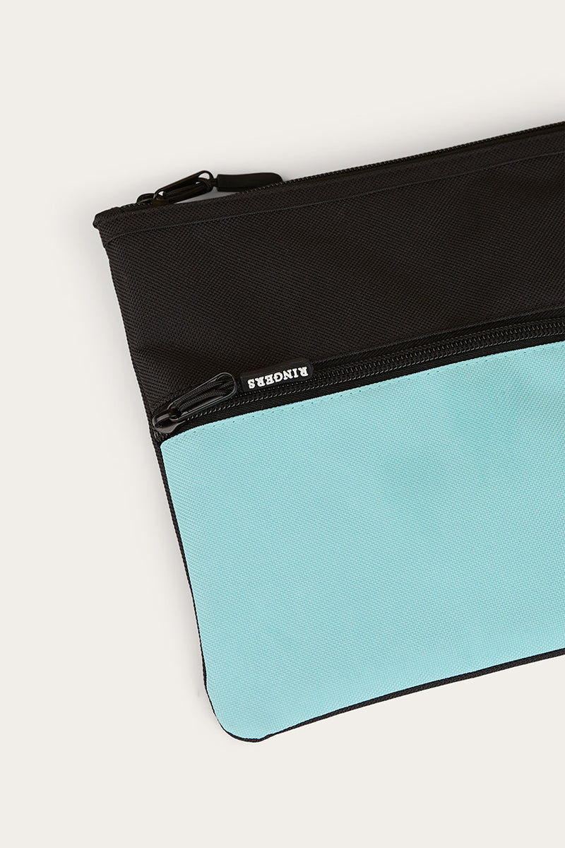 Spencer Pencil Case - Black / Turquoise