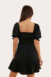 Tahlia Womens Shirred Mini Dress - Black