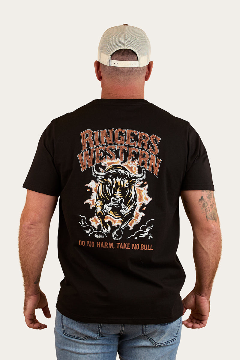 Do No Harm Take No Bull Mens Loose Fit T-Shirt - Black
