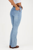 Penny Rodeo Womens High-Rise Bootleg Jeans - Light Blue