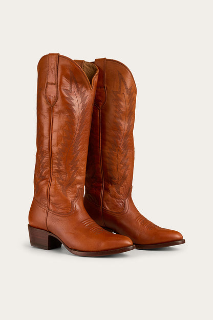 Vivien Womens Tall Western Boot - Copper
