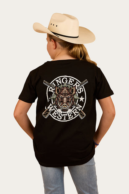 Wild Boar Kids Classic Fit T-Shirt - Black
