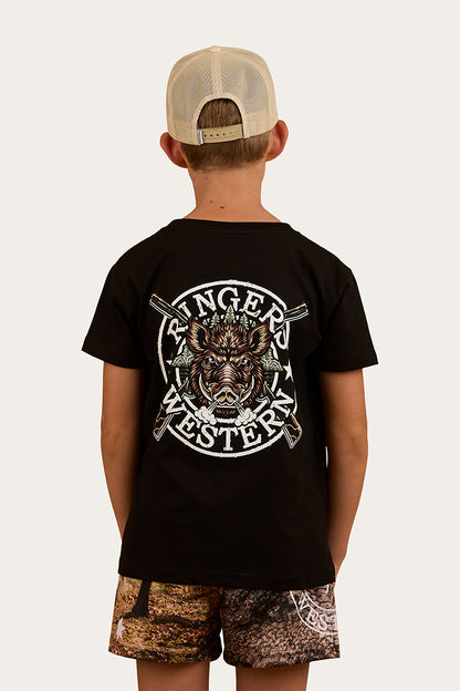 Wild Boar Kids Classic Fit T-Shirt - Black