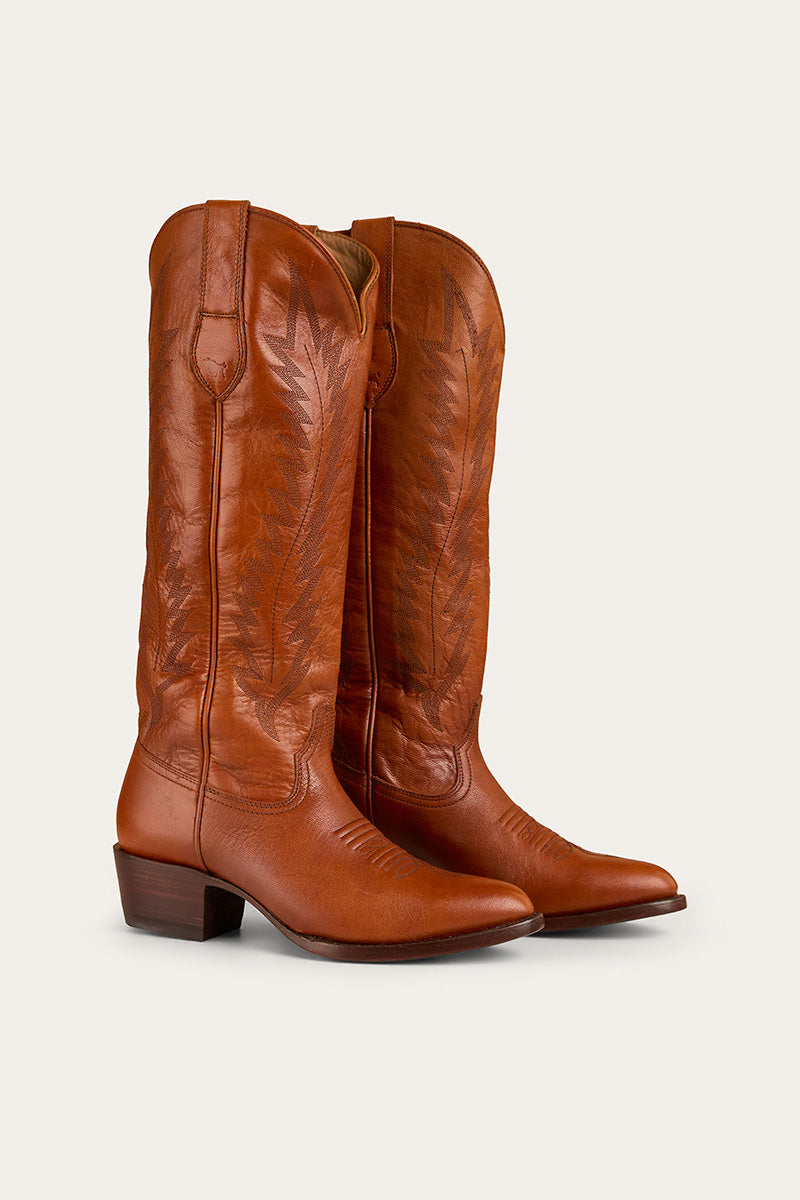 Vivien Womens Tall Western Boot - Copper