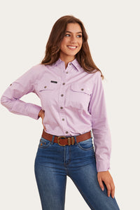 Pentecost River Womens Full Button Work Shirt - Lavender