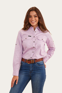 Pentecost River Womens Full Button Work Shirt - Lavender