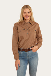 Pentecost River Womens Half Button Work Shirt - Clay