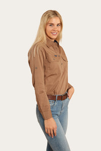 Pentecost River Womens Half Button Work Shirt - Clay