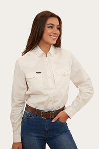 Silverlake Womens Western Shirt - Off White