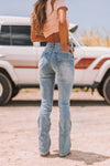 Penny Womens High-Rise Bootleg Jeans - Light Blue
