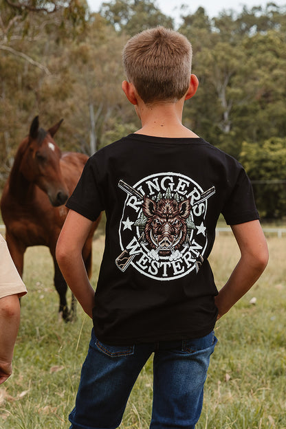 Wild Boar Kids Classic Fit T-Shirt - Black
