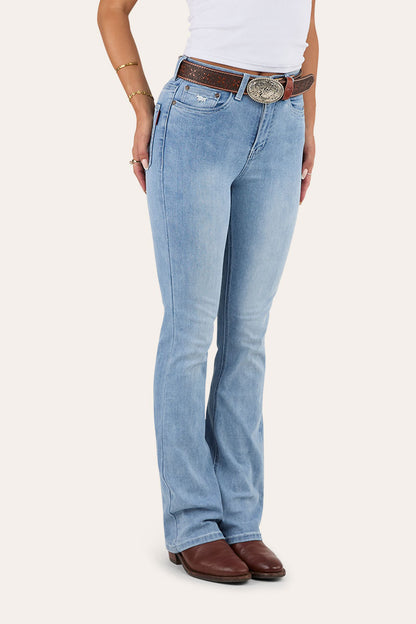 Penny Womens High-Rise Bootleg Jeans - Light Blue