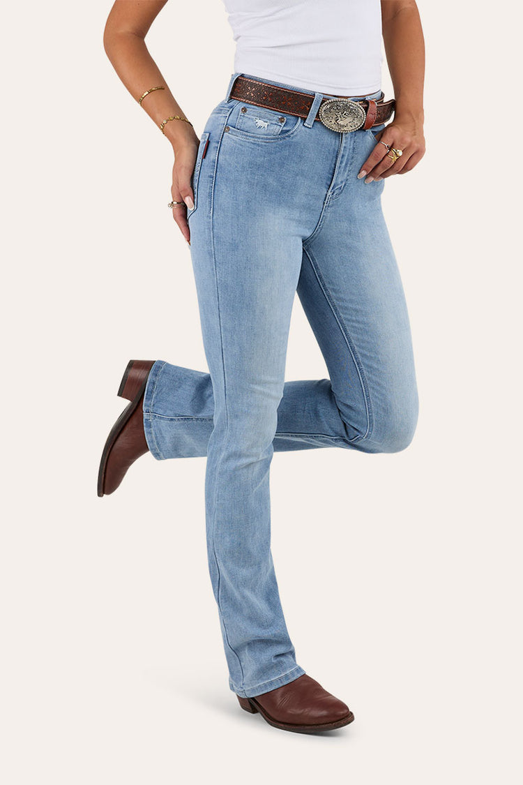 Penny Womens High-Rise Bootleg Jeans - Light Blue