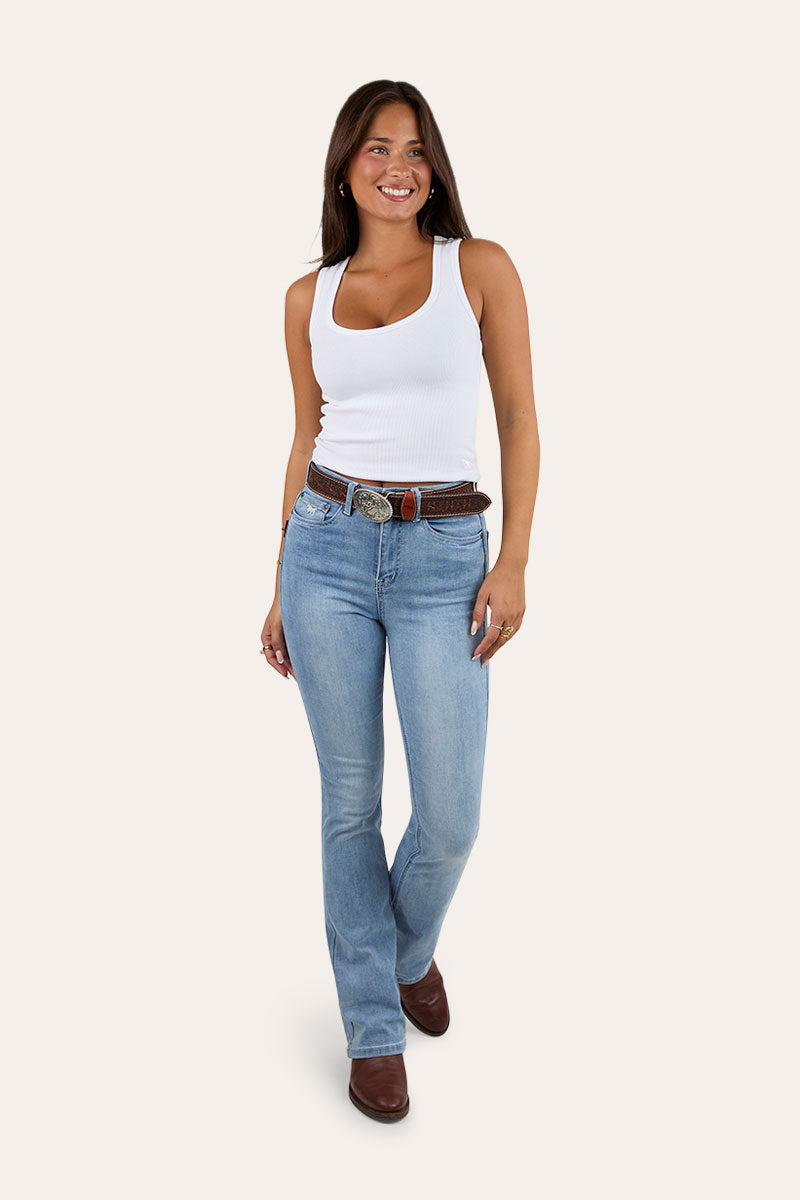 Penny Womens High-Rise Bootleg Jeans - Light Blue