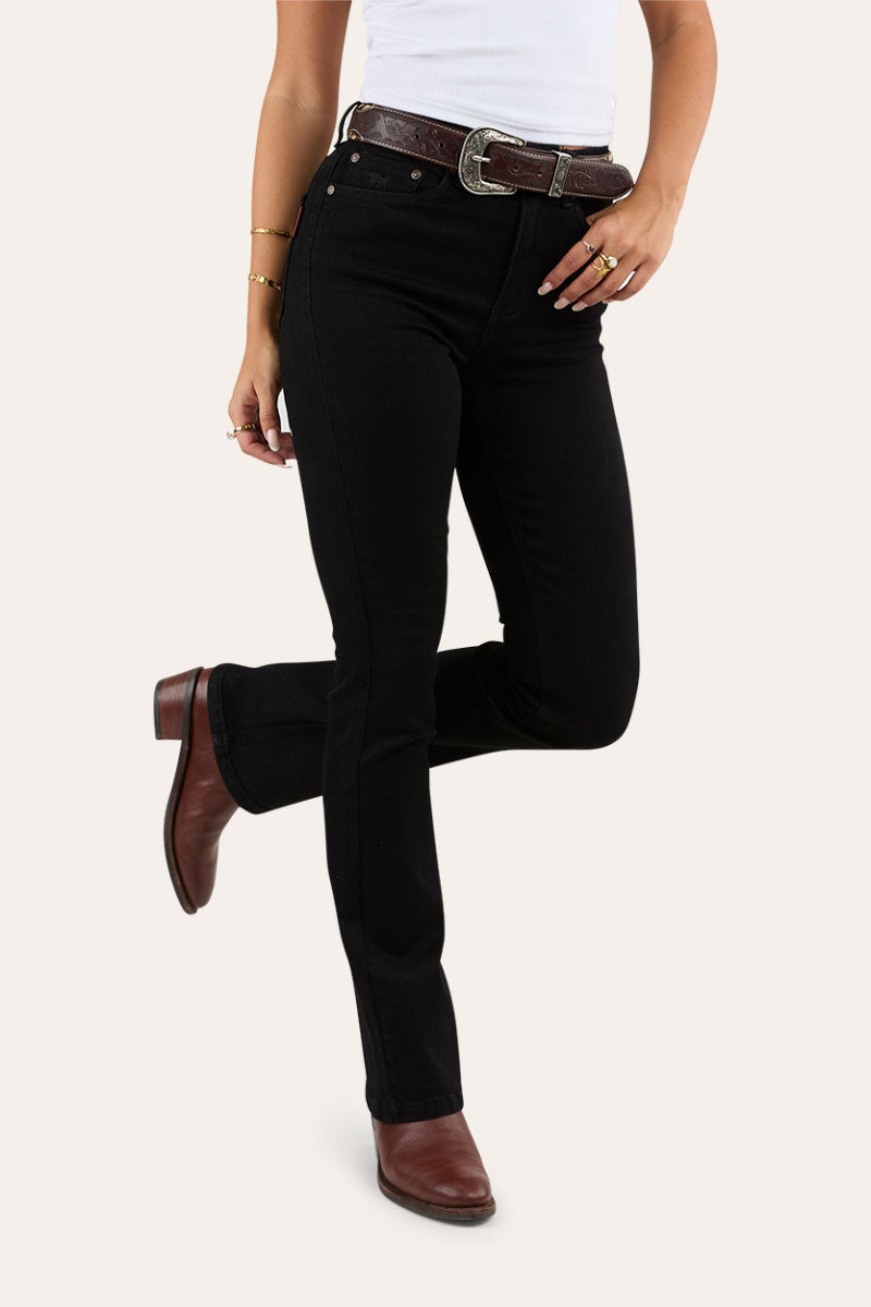 Penny Womens High-Rise Bootleg Jeans - Black