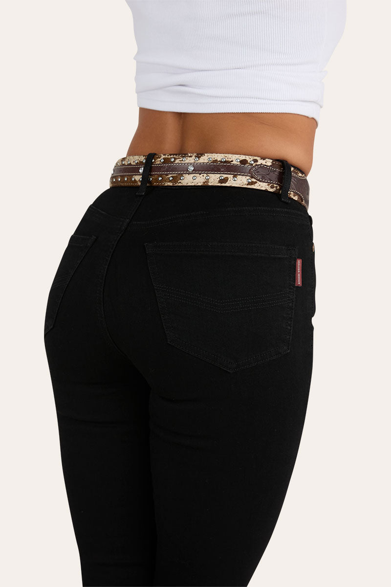 Penny Womens High-Rise Bootleg Jeans - Black