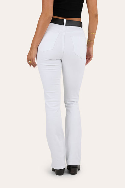 Penny Womens High-Rise Bootleg Jeans - White