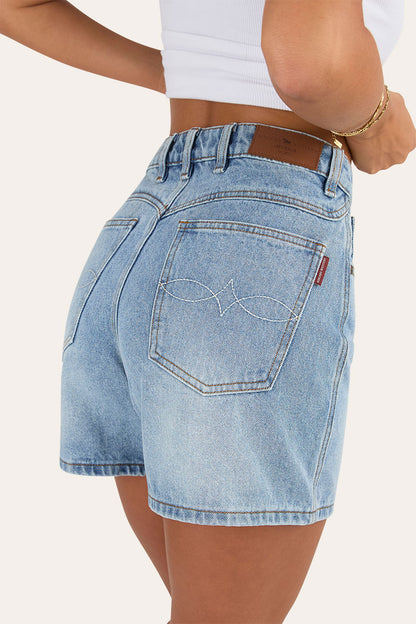 Saige Womens Denim Short - Light Wash Blue