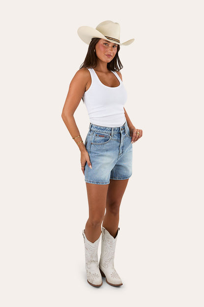 Saige Womens Denim Short - Light Wash Blue