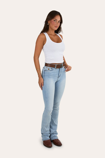 Penny Rodeo Womens High Rise Bootleg Jean - Vintage Light Blue
