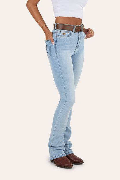 Penny Rodeo Womens High Rise Bootleg Jean - Vintage Light Blue