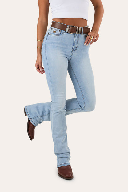 Penny Rodeo Womens High Rise Bootleg Jean - Vintage Light Blue