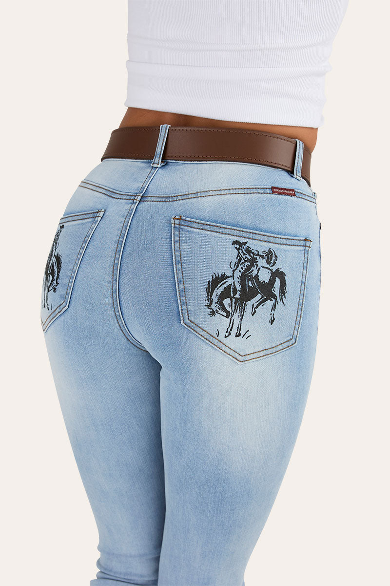 Penny Rodeo Womens High Rise Bootleg Jean - Vintage Light Blue