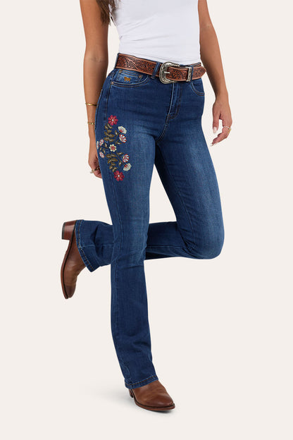 Penny Rodeo Womens High-Rise Bootleg Jeans - Classic Blue
