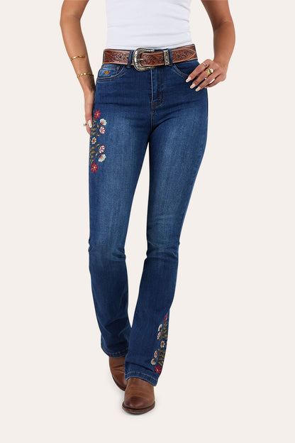 Penny Rodeo Womens High-Rise Bootleg Jeans - Classic Blue