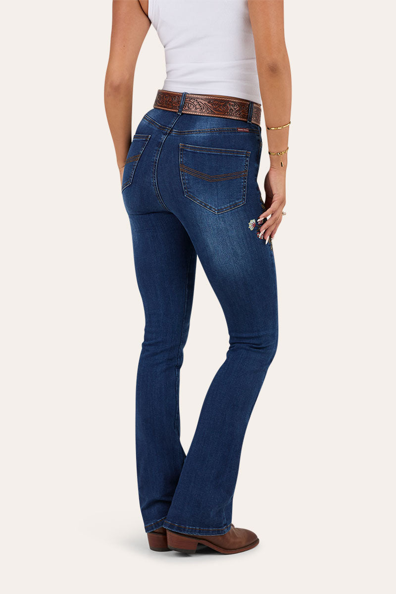 Penny Rodeo Womens High-Rise Bootleg Jeans - Classic Blue