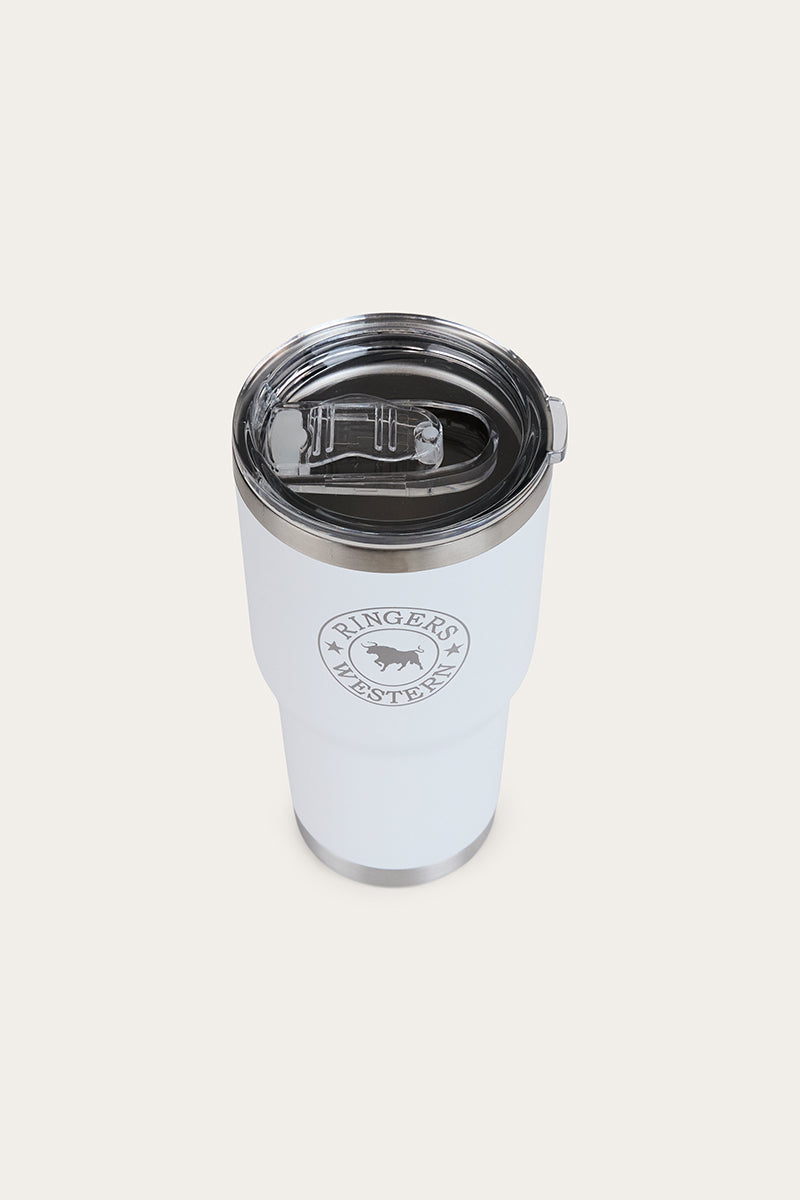 Yarra Powder Coated Insulated Tumbler - White