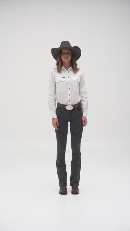 Katherine Womens Mid-Rise Bootleg Jeans - Black