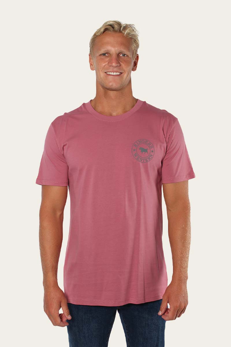 Signature Bull Mens Classic T-Shirt - Sangria/Charcoal