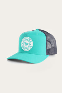 Signature Bull Trucker Green & Navy with Green & White Patch