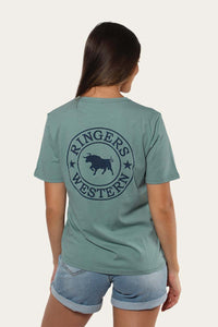 Signature Bull Womens Loose Fit T-Shirt - Sea Green/Midnight