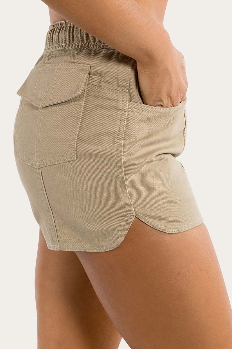 Tora Womens Heavy Weight Ruggers - Camel/Dark Navy