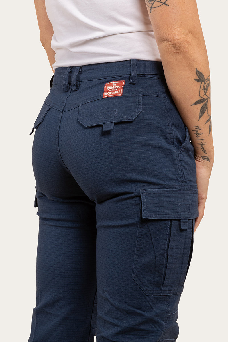 Zeehan Womens Ripstop Work Pants - Dark Navy