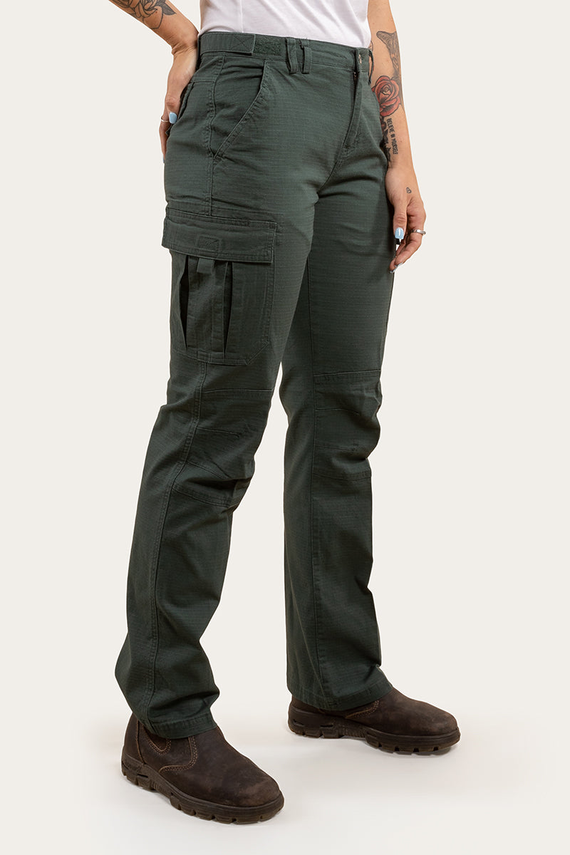 Zeehan Womens Ripstop Work Pants - Forest Green