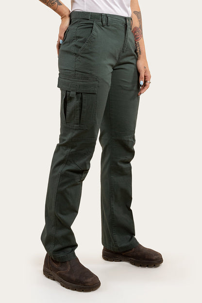 Zeehan Womens Ripstop Work Pants - Forest Green