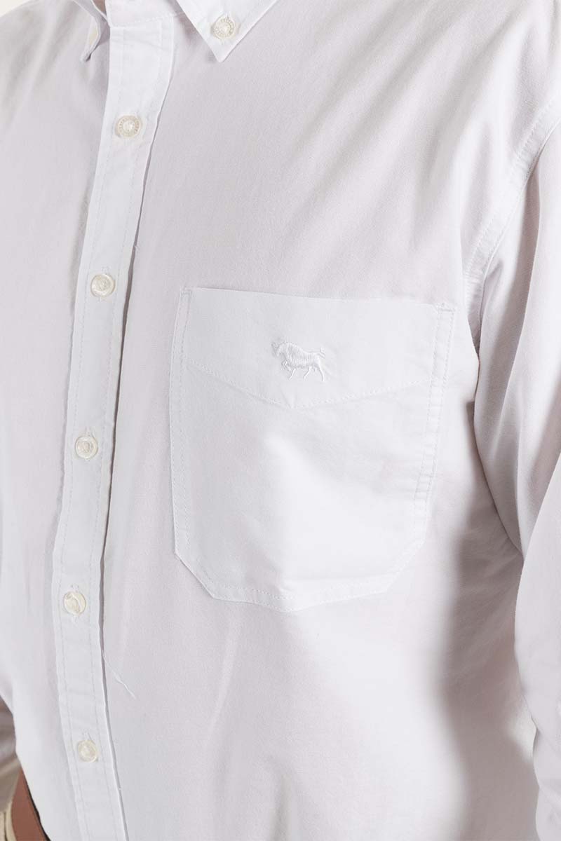 Centenary Mens Dress Shirt Semi Fitted White