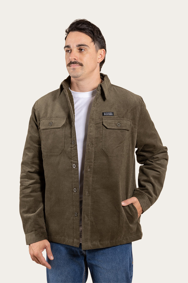 Green mens overshirt sales