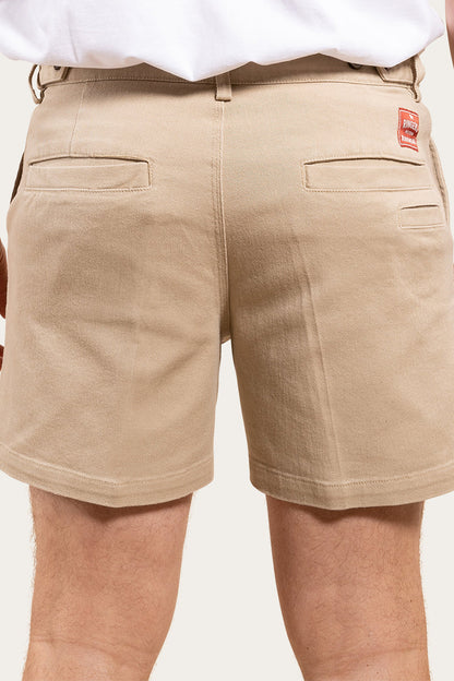 Cloncurry Mens Heavy Weight Work Short - Camel