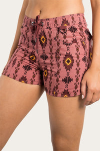 Womens Heavy Weight Ruggers - Dusty Rose with Montana Print