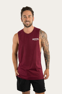 Squadron Mens Muscle Tank - Burgundy