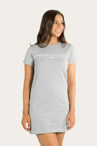 Delta Womens T-Shirt Dress - Grey Marle