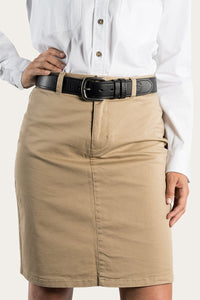 Pippa Womens Chino Skirt - Clay